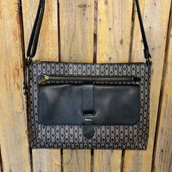 Fossil Canvas Coated Shoulder Bag - Picture 2 of 9